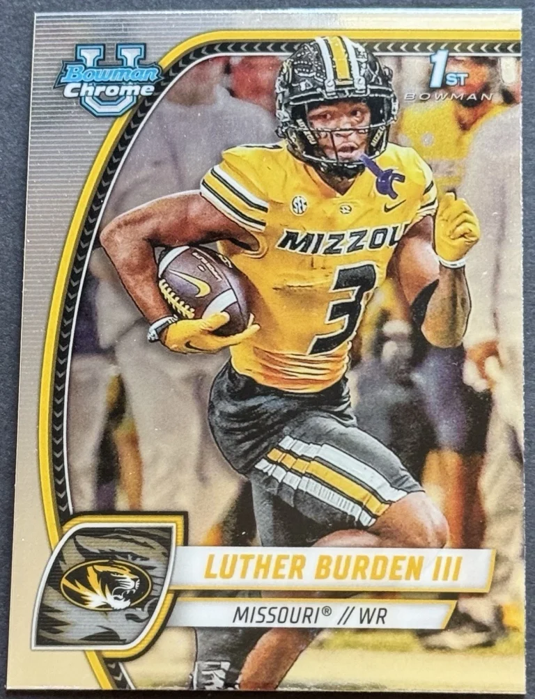 2024 Bowman U Chrome Luther Burden III 1st Bowman Missouri Tigers #123