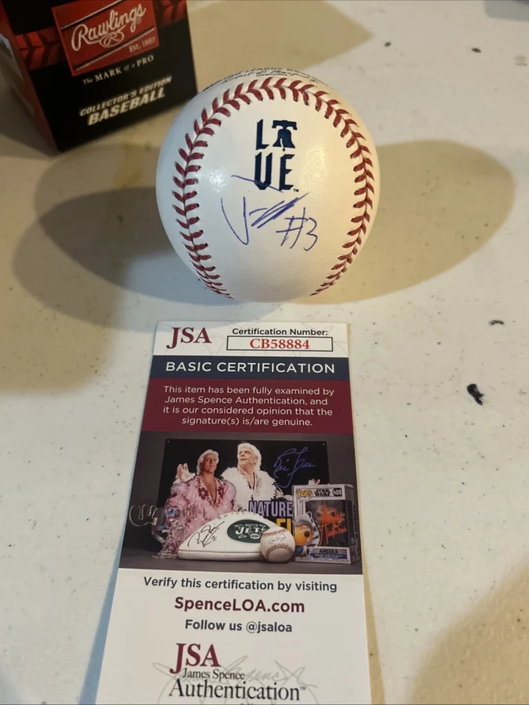 PHILADELPHIA PHILLIES- JUSTIN CRAWFORD SIGNED AUTOGRAPH BALL JSA COA CITY LOGO