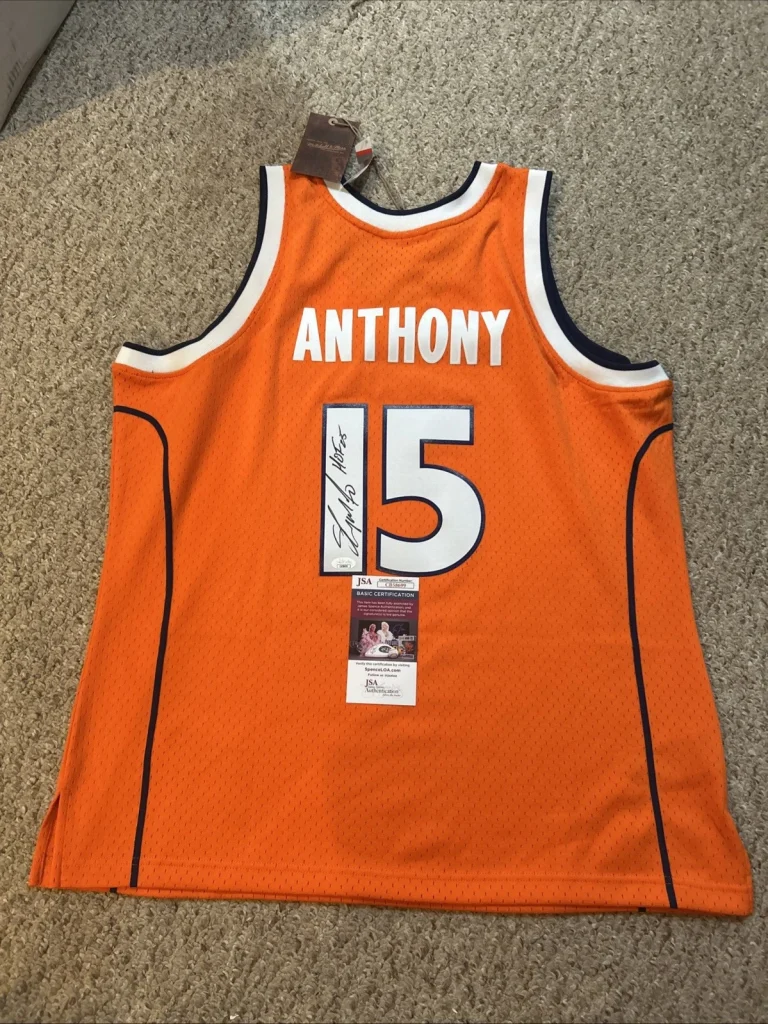 SYRACUSE ORANGE- CARMELO ANTHONY SIGNED AUTOGRAPH AUTHENTIC JERSEY JSA COA HOF