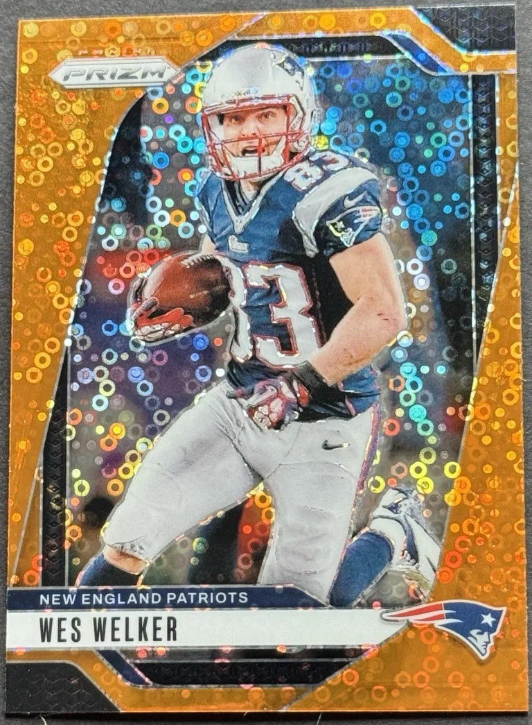 Wes Welker 2024 Panini Prizm #201 - Orange Disco Prizm- New England Patriots