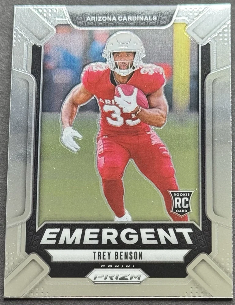 Trey Benson Rookie RC Emergent Insert 2024 Panini Prizm #17 Arizona Cardinals