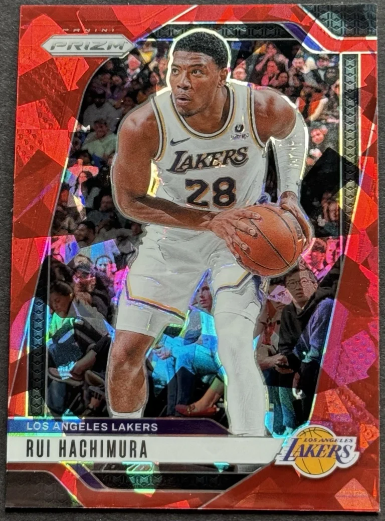2024-25 Prizm Rui Hachimura #14 Red Cracked Ice Los Angeles Lakers