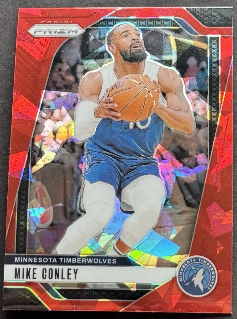 2024-25 Panini Prizm Red Cracked Ice Prizm #137 Mike Conley