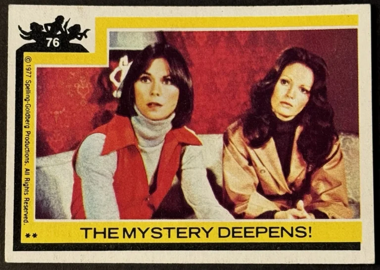 CHARLIE'S ANGELS Trading Card  #76  (Topps, 1977) THE MYSTERY DEEPENS