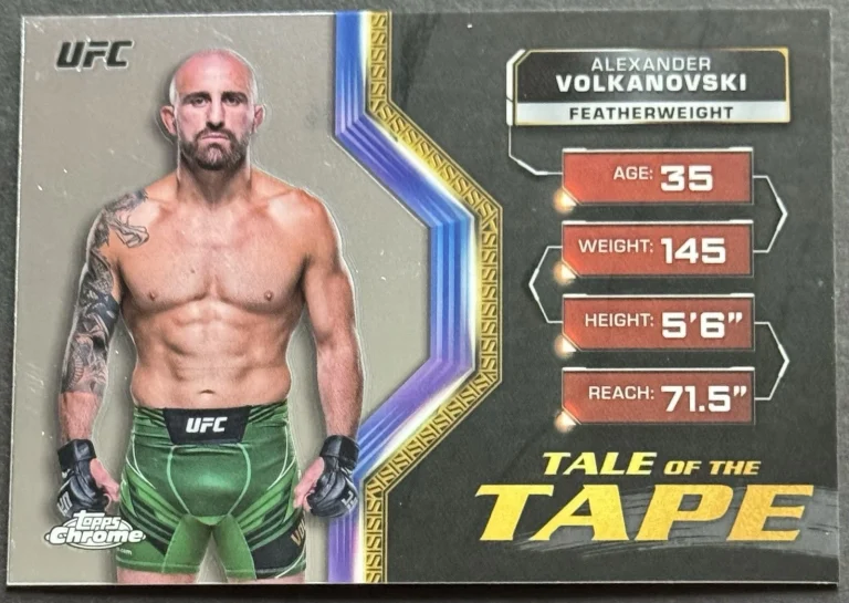 2024 Topps Chrome UFC Alexander Volkanovski #TFT-7 Tale of the Tape