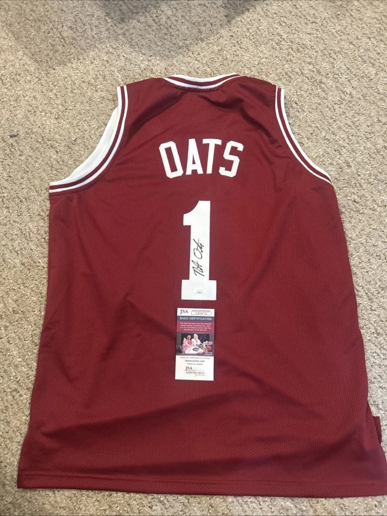 ALABAMA CRIMSON TIDE- NATE OATS SIGNED AUTOGRAPH JERSEY JSA COA BASKETBALL COACH