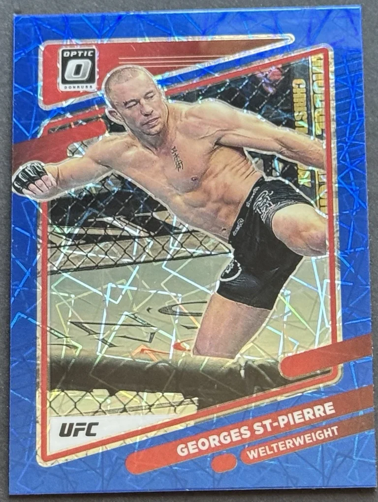 2022 Panini Donruss Optic UFC - Blue Velocity Prizm #57 Georges St-Pierre