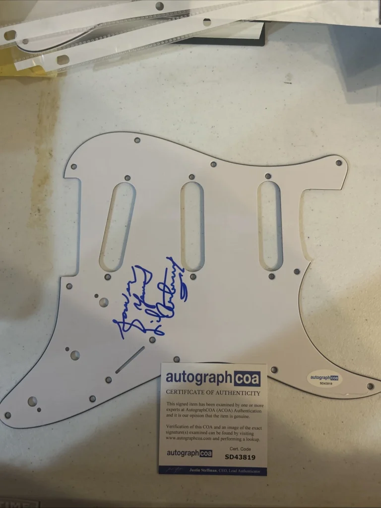 LITTLE ANTHONY SIGNED AUTOGRAPH STRAT GUITAR PICKGUARD ACOA IMPERIALS LEGEND