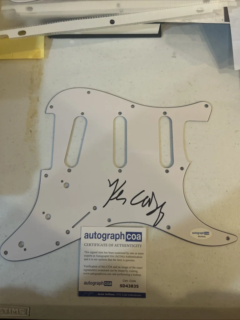KEN CASEY SIGNED AUTOGRAPH STRAT GUITAR PICKGUARD ACOA DROPKICK MURPHYS
