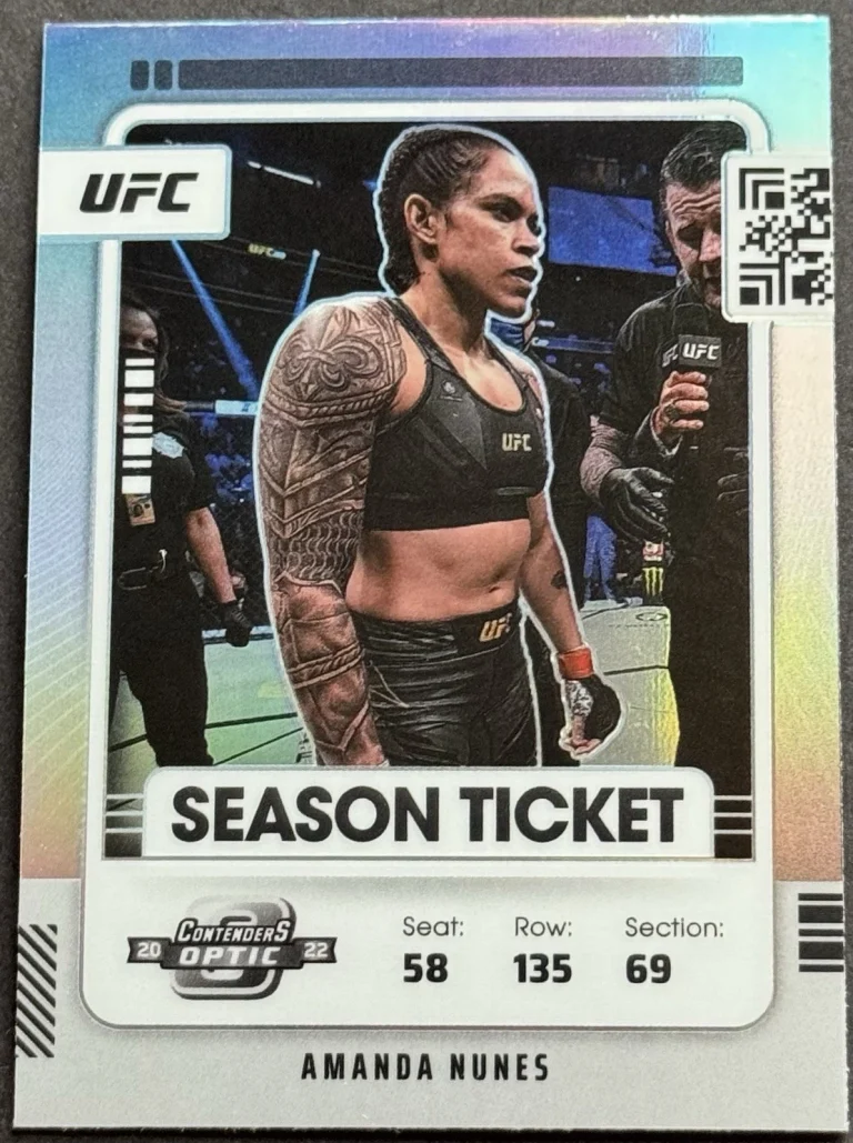 2022 Chronicles AMANDA NUNES Contenders Optic Season Ticket Silver Prizm #359