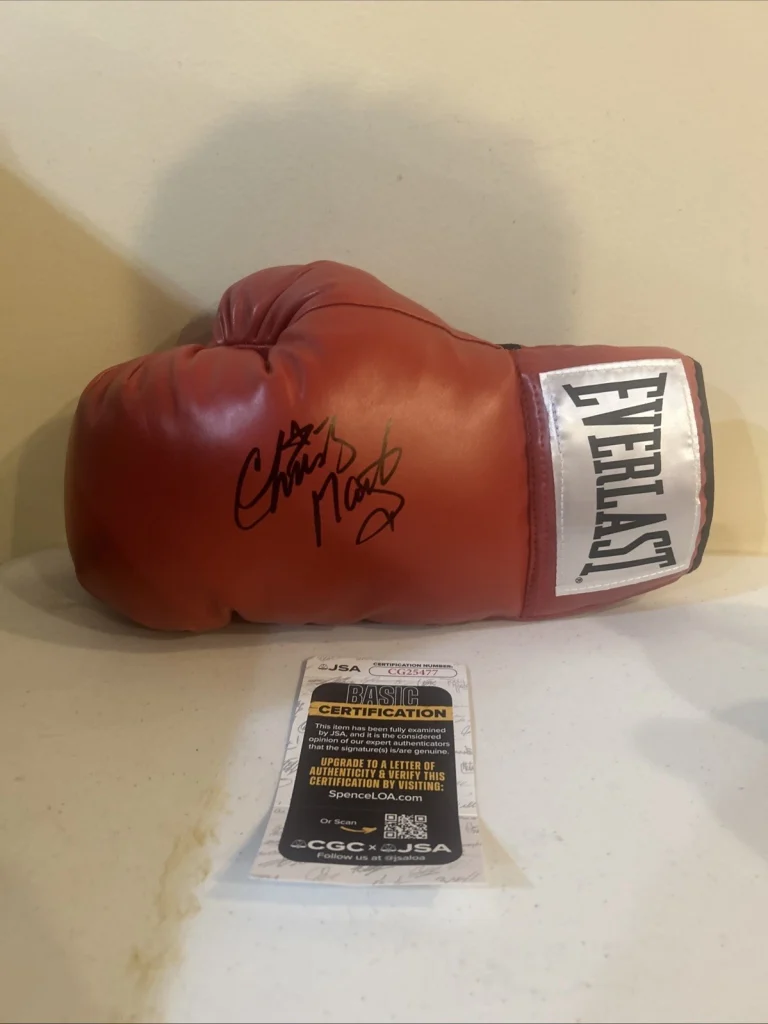 CHRISTY MARTIN SIGNED AUTOGRAPH EVERLAST BOXING GLOVE JSA COA HOF 2020
