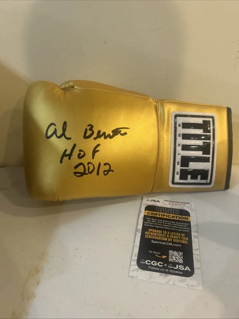 AL BERNSTEIN SIGNED AUTOGRAPH BOXING GLOVE JSA COA HOF ANNOUNCER