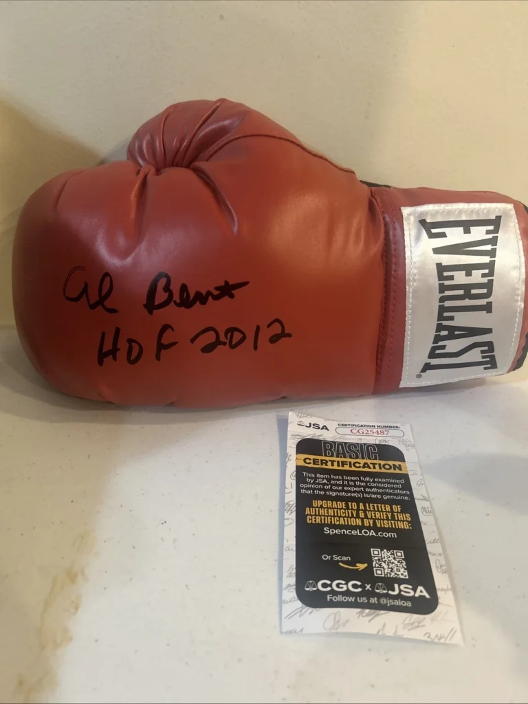 AL BERNSTEIN SIGNED AUTOGRAPH BOXING GLOVE JSA COA HOF ANNOUNCER