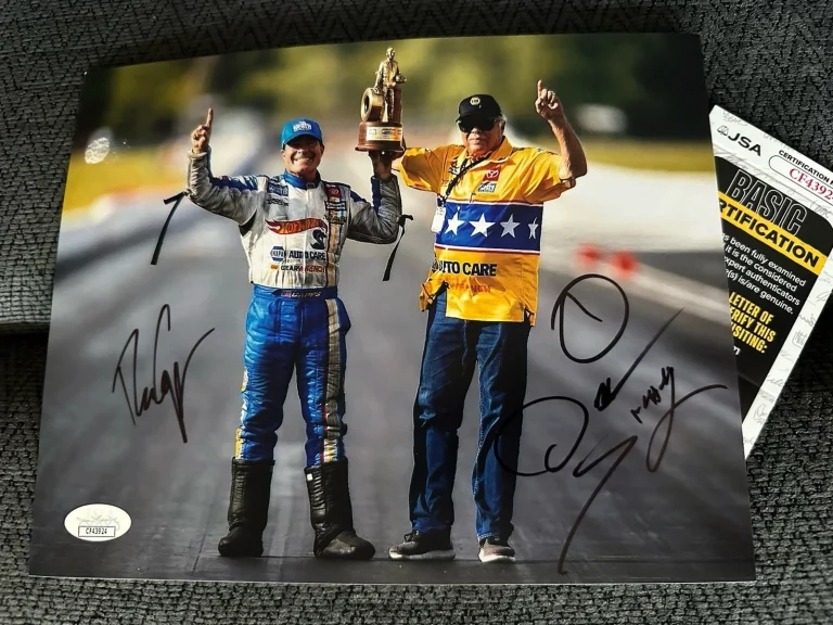 Don Snake Prudhomme & Ron Capps Signed 8x10 Photo Nhra JSA Authenticated COA