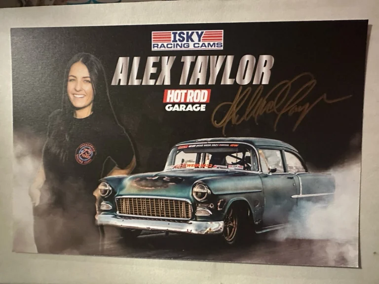 Alex Taylor Signed Promo Hero Card Autographed 2023 PRI Show Isky Drag Racing