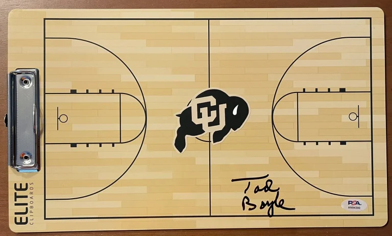 Tad Boyle Signed Autographed Colorado Buffaloes Coaches Clipboard PSA/DNA Coa
