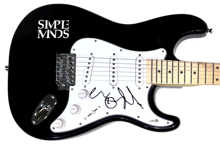 Simple Minds Signed Autograph Electric Guitar Jim Kerr Charlie Burchill Band JSA