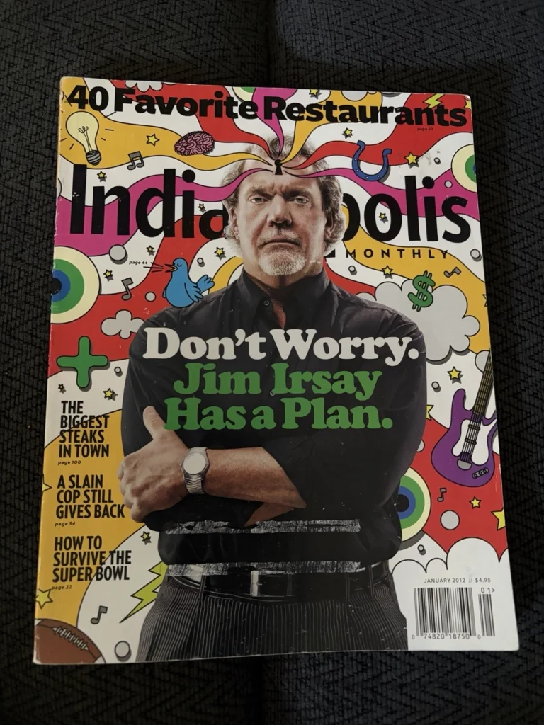 Jim Irsay Indianapolis Monthly Magazine Colts Owner January 2012