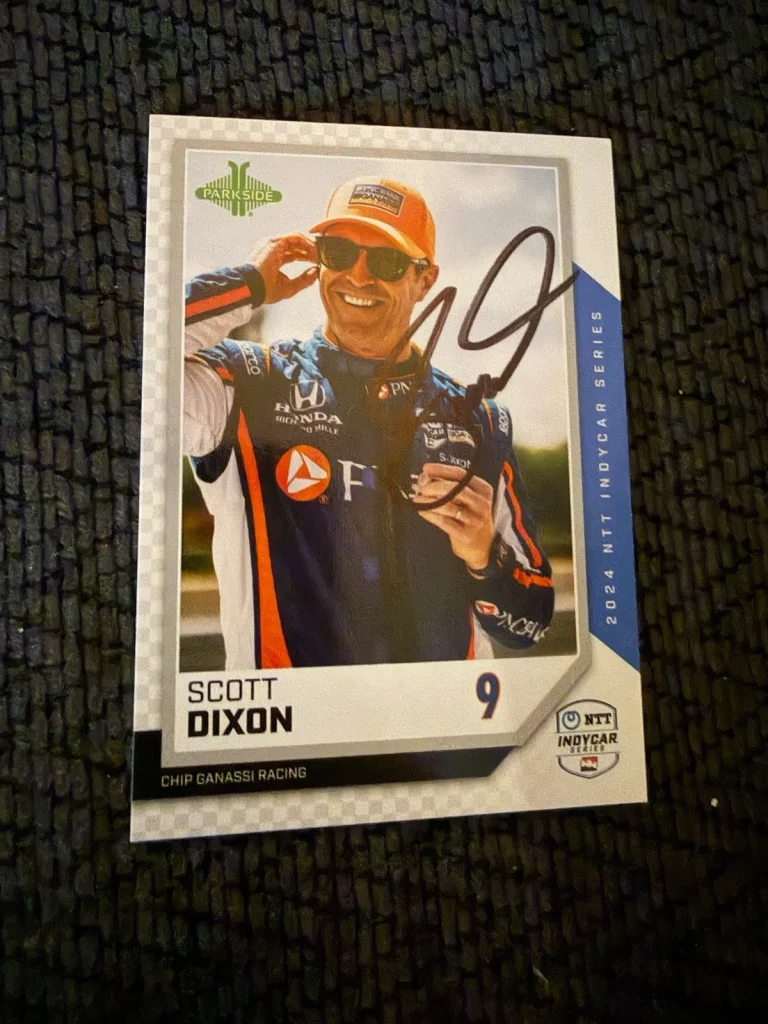 2024 Parkside Indy Car Trading Card Indianapolis 500 Signed Scott Dixon
