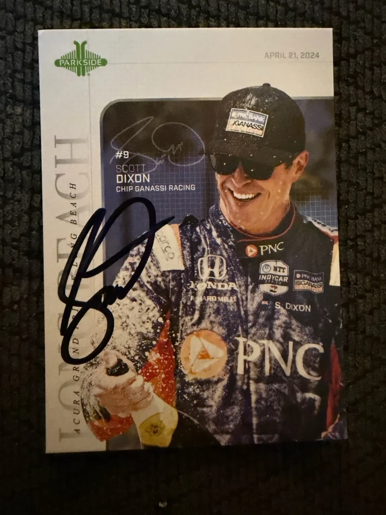 2025 Parkside Indy Car Trading Card Indianapolis 500 Signed Scott Dixon