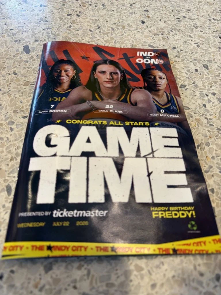 July 22, 2026 Indiana Fever Gametime Program Caitlin Clark Aliyah Boston Kelsey