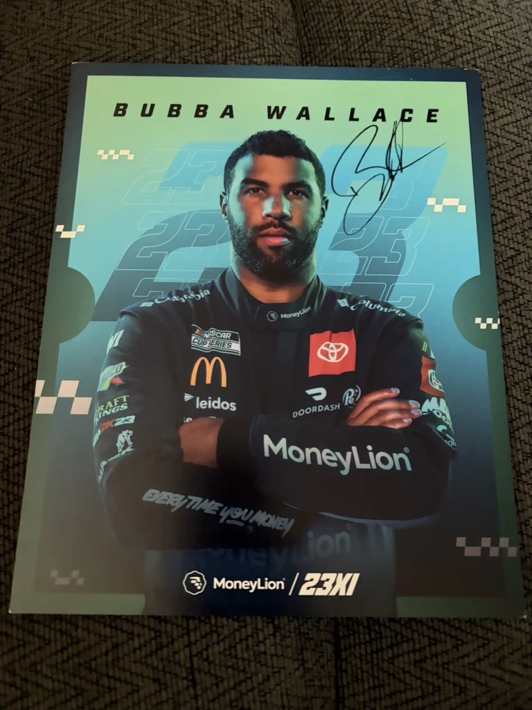 Bubba Wallace Signed Promo Hero Card Nascar Cup Autographed 2023