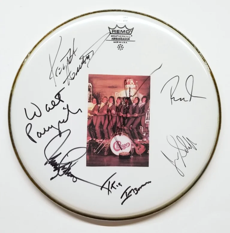Chicago band hand SIGNED 12