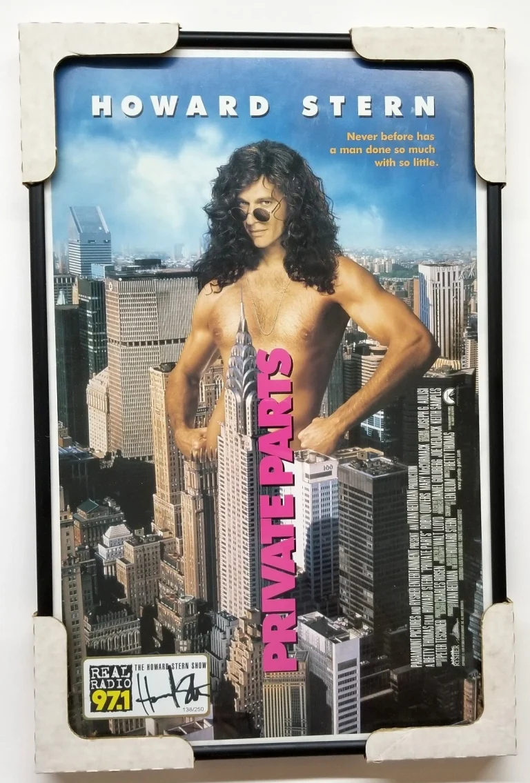 Howard Stern SIGNED Framed Ltd Ed 138/250 Private Parts Movie Poster JSA LOA
