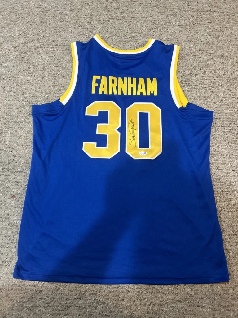 UCLA BRUINS- SEAN FARNHAM SIGNED AUTOGRAPH JERSEY ACOA COA BASKETBALL ESPN