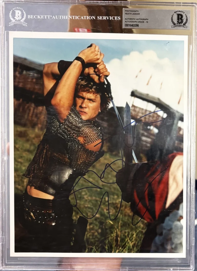 Heath Ledger Signed 8x10 A Knight's Tale Photo GEM MINT Beckett BAS 10
