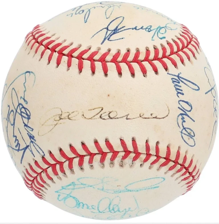 1998 New York Yankees Team Signed OAL Baseball Jeter Rivera Torre JSA
