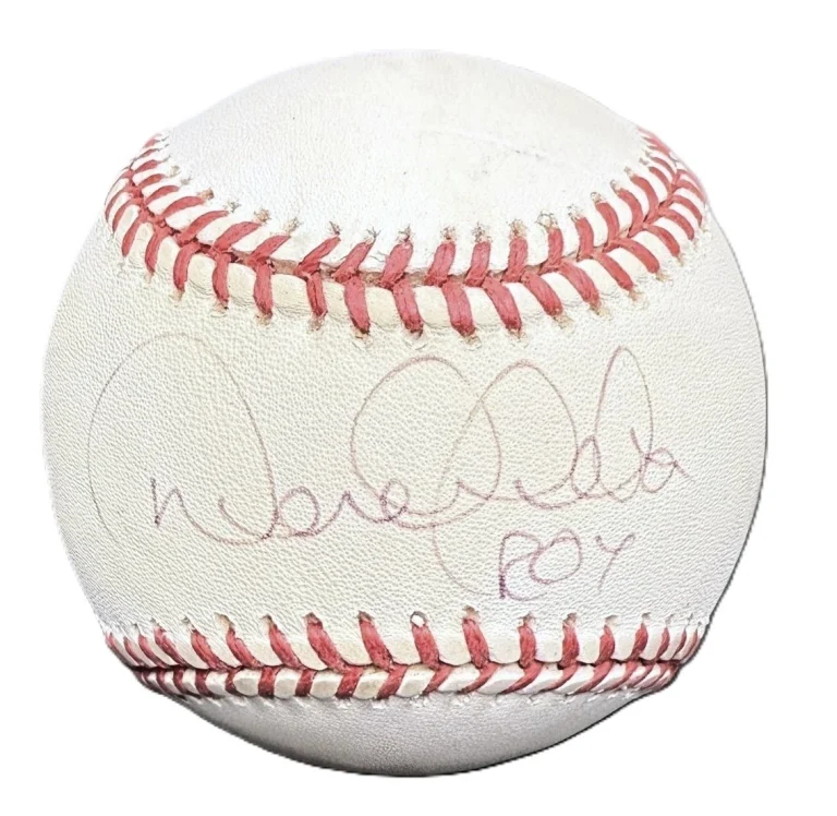 Derek Jeter Rookie Signed OAL Baseball ROY Inscription PSA PSA/DNA LOA