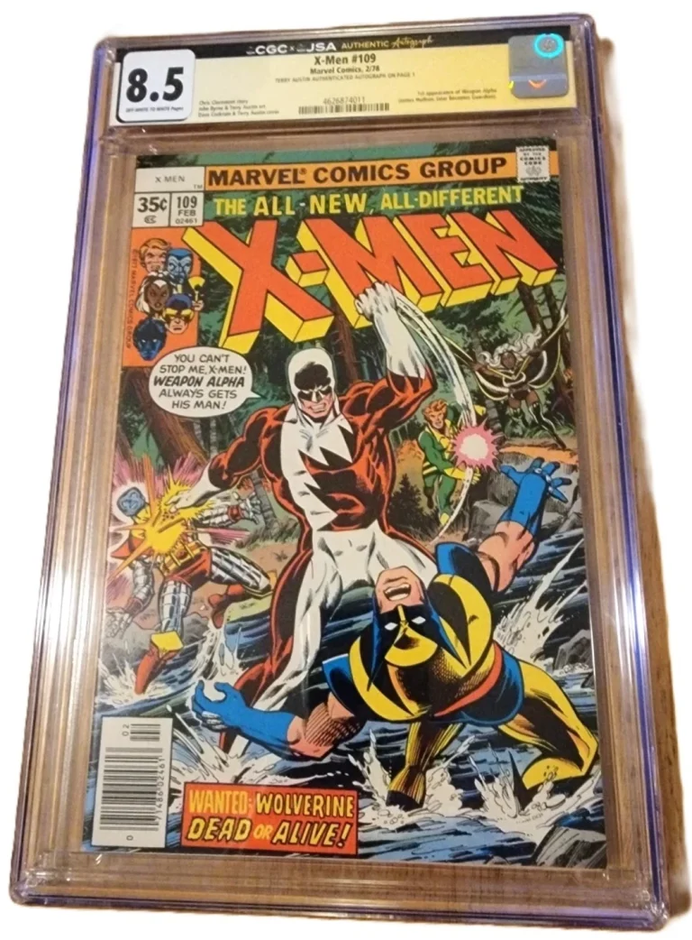 Terry Austin Signed Uncanny X-Men #109 1978 CGC 8.5 JSA SS