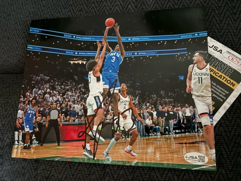 AJ Dybntsa signed 8 X 10 Photo JSA Authentication COA BYU Wizards #1 Pick 2026