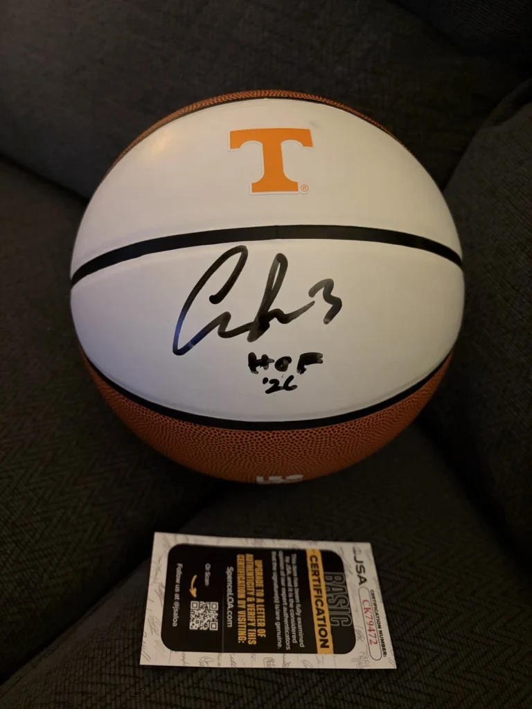 Candace Parker Signed Tennessee Vols Basketball JSA COA Authenticated HOF 2026