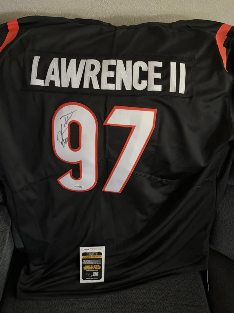 Dexter Lawrence II SIGNED Bengals Jersey Stitched XL JSA Authentication COA