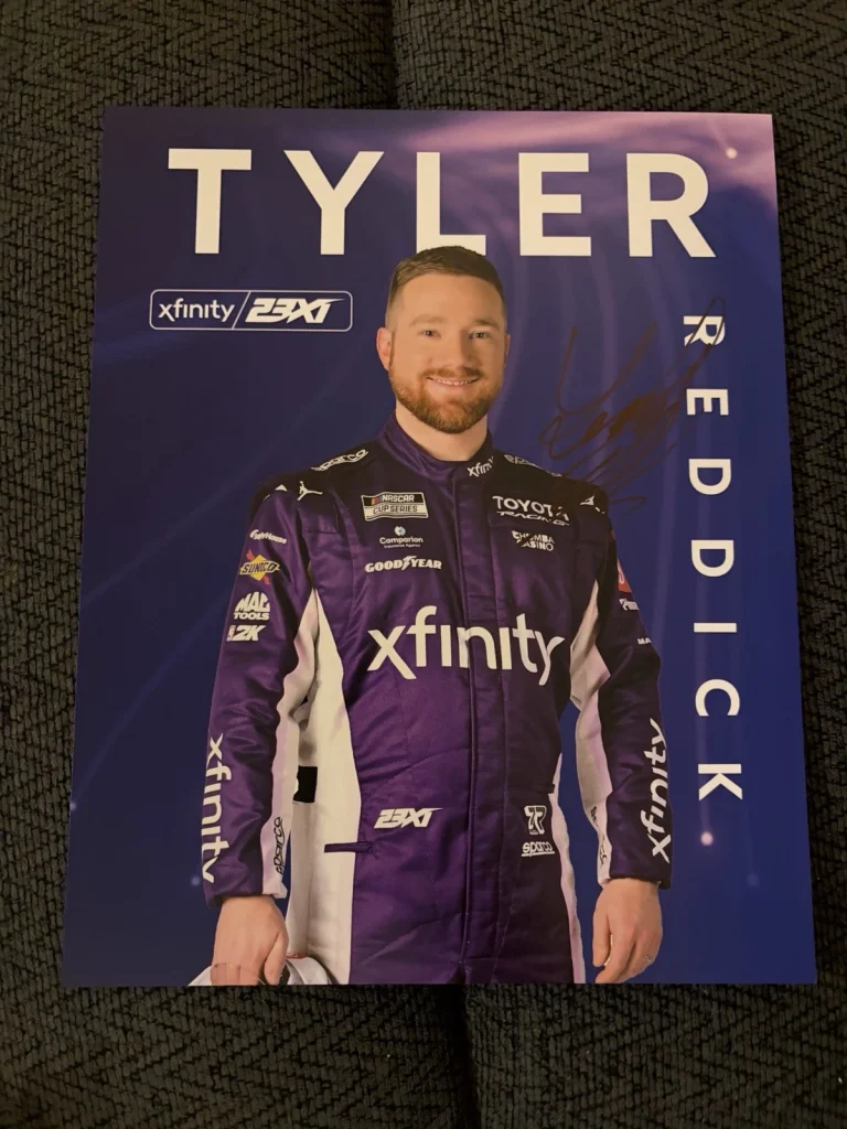 Tyler Reddick Signed Promo Hero Card Nascar Autographed 2026