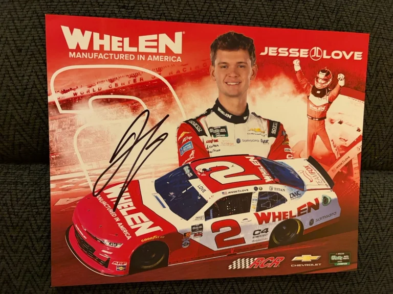 Jesse Love Signed Promo Hero Card Nascar Autographed 2026