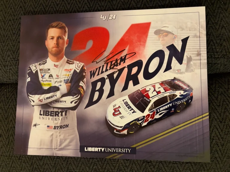 William Byron Signed Promo Hero Card Nascar Autographed 2026