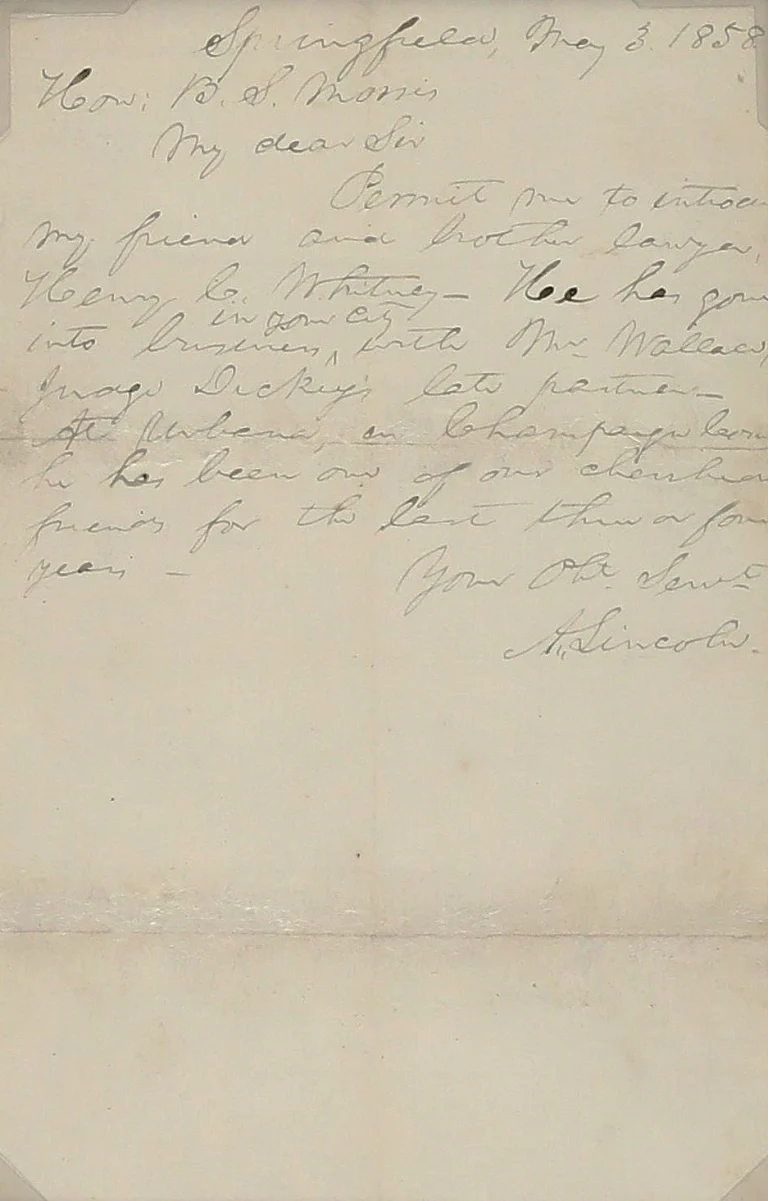 Abraham Lincoln Signed Auto 1858 Handwritten Slavery Letter House Divided JSA