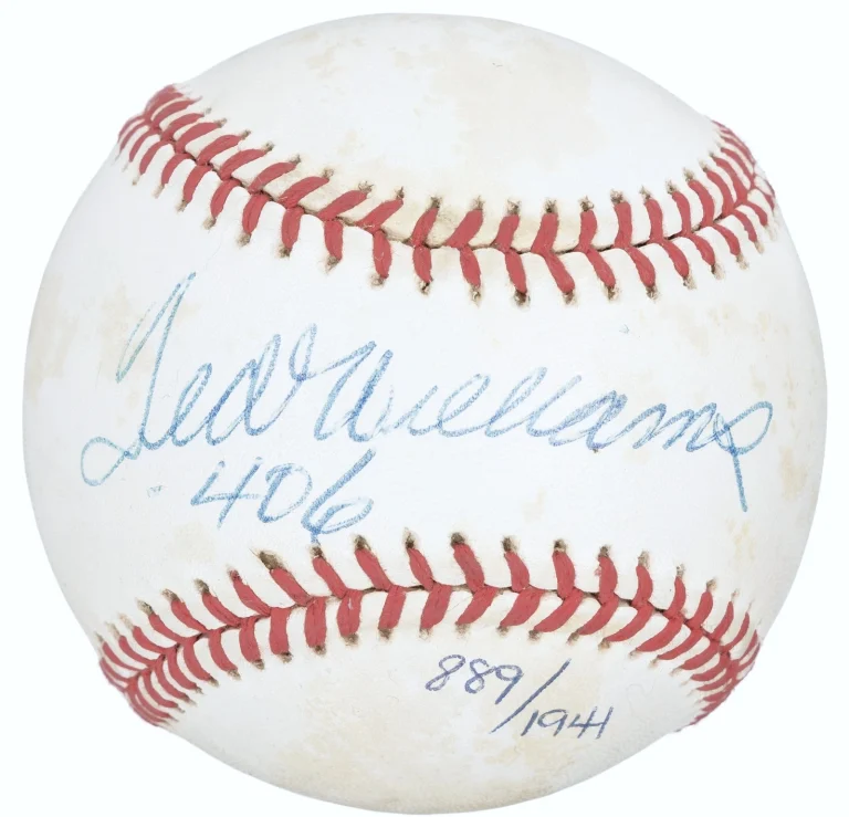 Ted Williams Signed Auto LE OAL Baseball .406 Inscribed Upper Deck UDA
