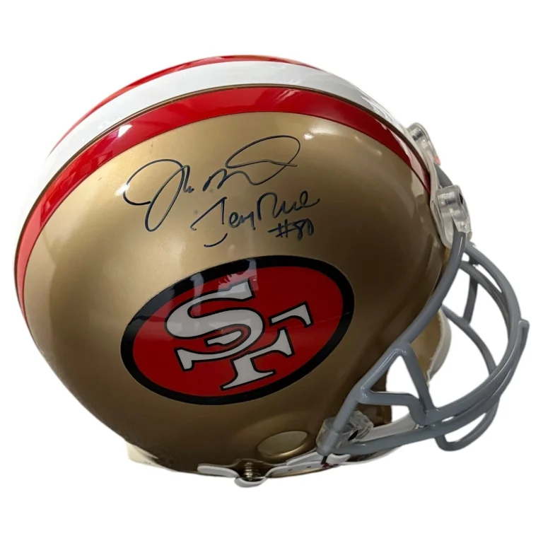 Joe Montana Jerry Rice Dual Signed Auto Proline Full Size 49ers Helmet JSA