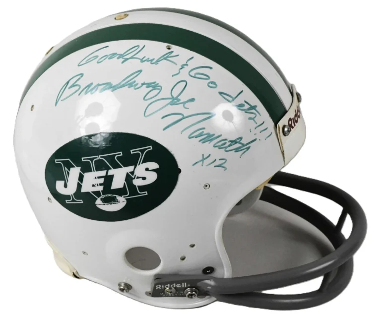Joe Namath Signed Auto Proline TK Full Size Jets Helmet Broadway Joe Beckett BAS