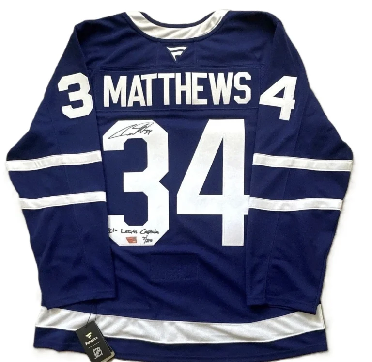 Auston Matthews Signed Auto Maple Leafs On-Ice Jersey 26th Captain Fanatics