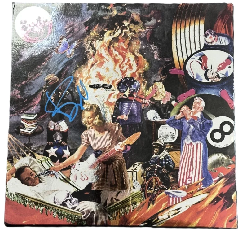 Green Day Billie Joe Armstrong Signed Auto Insomniac Album Near Mint Beckett BAS