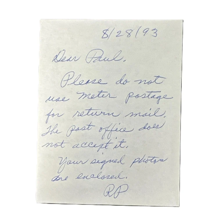 Rosa Parks Signed Auto Handwritten 1993 Autograph Request Letter GRAD