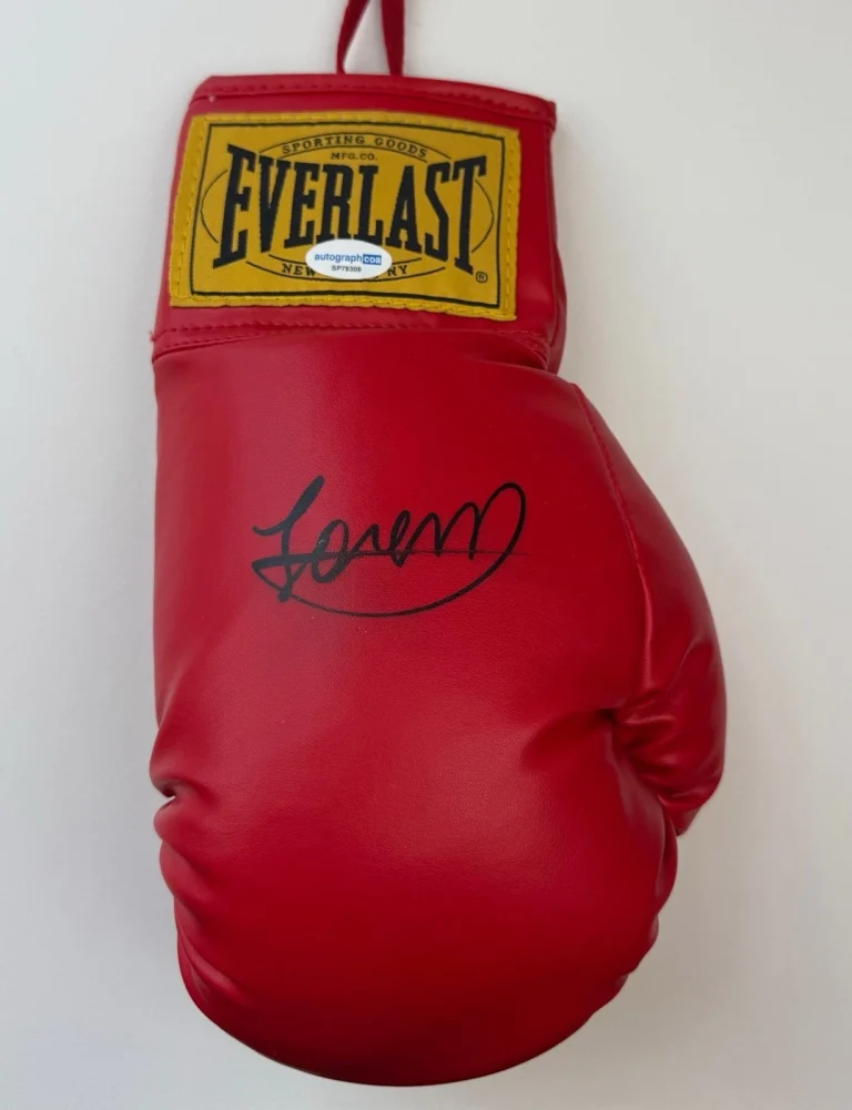 LORENZO PARRA SIGNED AUTOGRAPH BOXING GLOVE ACOA EVERLAST BOXER CHAMPION