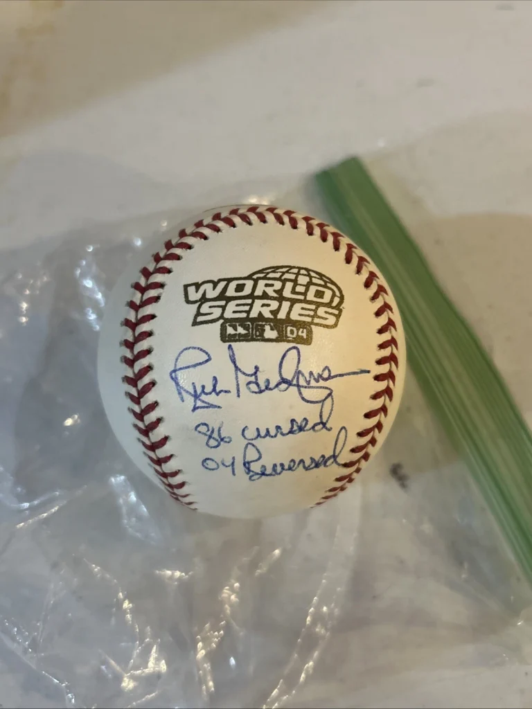 BOSTON RED SOX- RICH GEDMAN SIGNED AUTOGRAPH 2004 WORLD SERIES BALL ACOA ROMLB