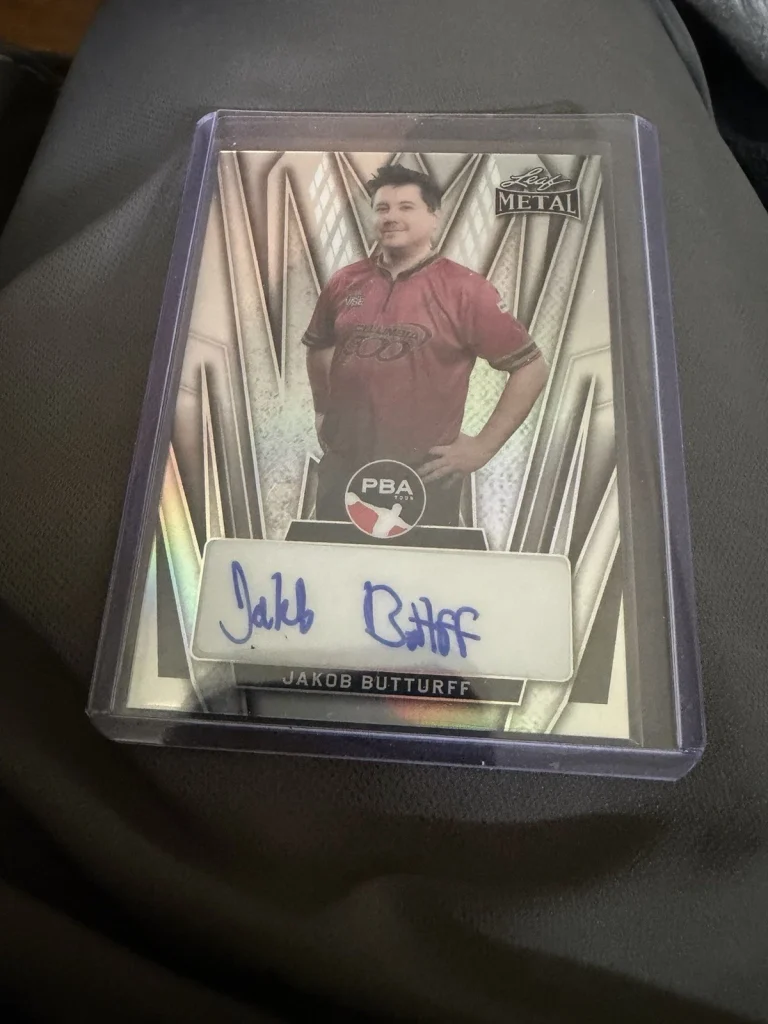 Jakob Butturff Signed Trading Card PBA Bowling 2024 Leaf Metal Prismatic #6/49