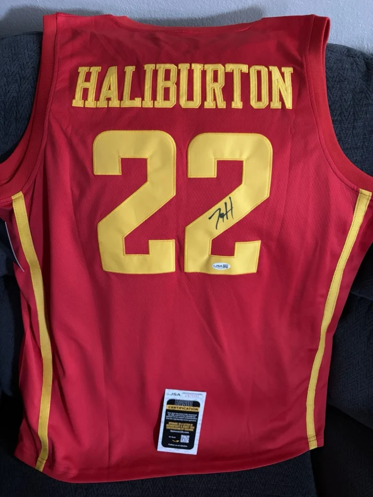 Tyrese Haliburton SIGNED Iowa State Cyclones Jersey JSA Authenticated COA XL